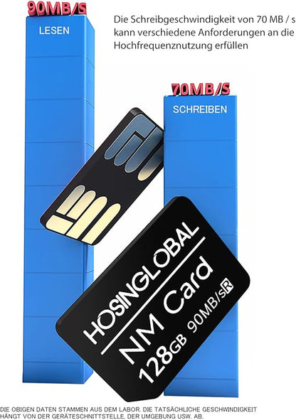 Carte Mémoire NM 128Go 90MB/s – Nano Memory Huawei P30 P40 P50 Mate 20 30 40
