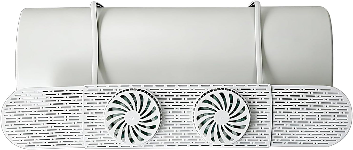 Déflecteur d'Air Universel pour Climatiseur Mural avec Ventilateurs Intégrés – Pare-Vent Réglable, Diffuseur d'Air Anti Souffle Direct, Installation Sans Perçage