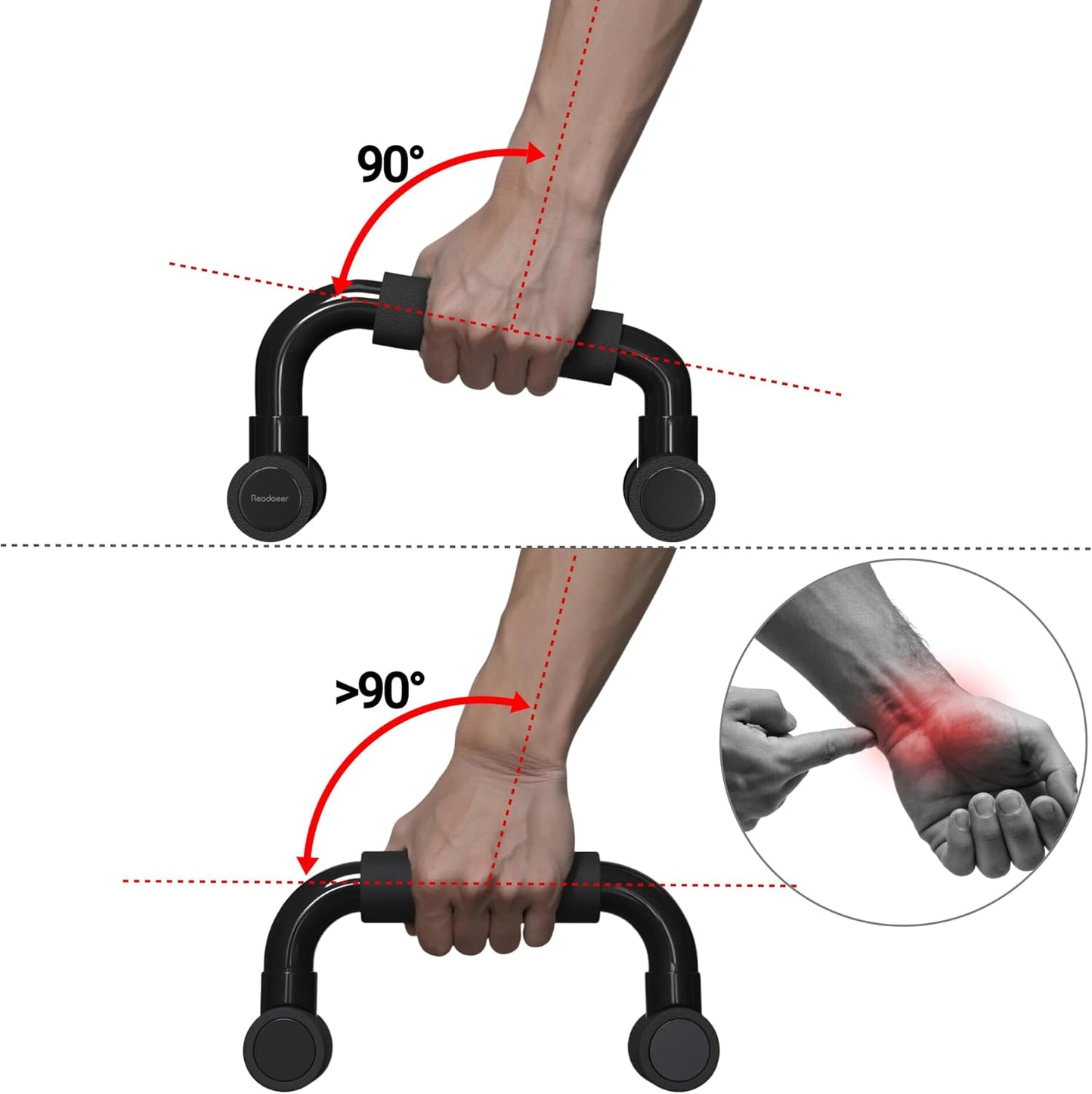 Poignées de Pompes Antidérapantes Push Up Bars pour Musculation Fitness Renforcement du Haut du Corps