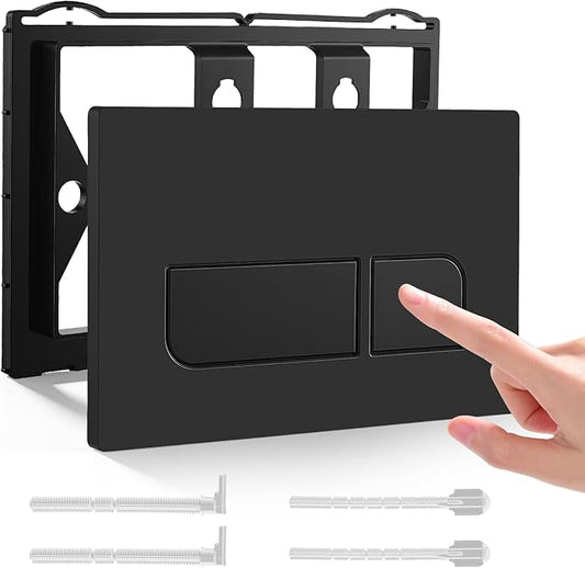 Plaque de Commande WC Suspendu Double Chasse Compatible Geberit Sigma 01/20/21/30/50 UP300 UP320 Noir