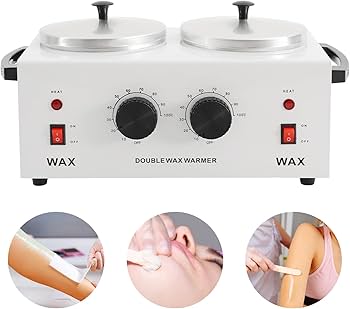 Chauffe-Cire Électrique Double Pot 400 ml – Appareil de Fonte de Cire Réglable 0-100°C