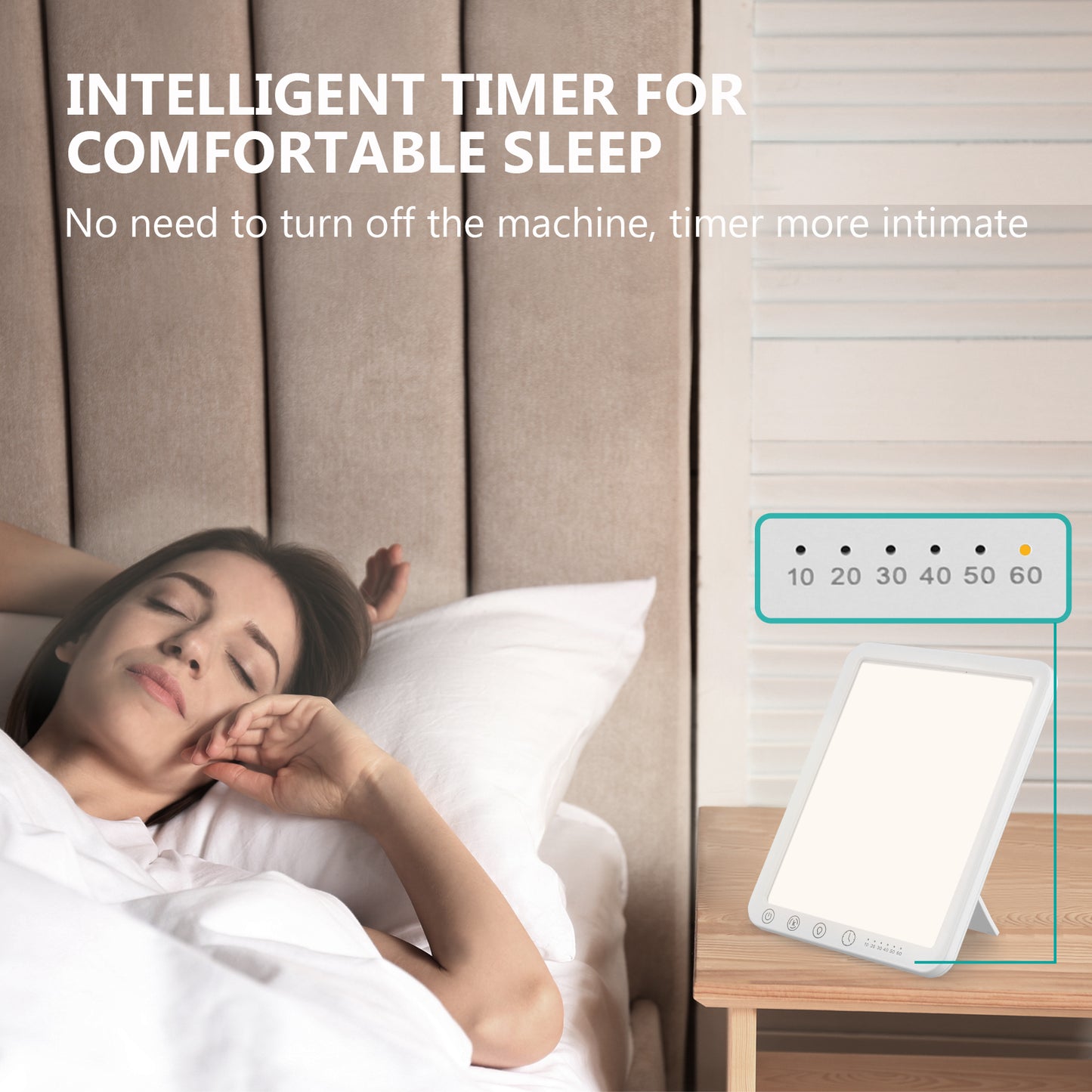 Lampe de Luminothérapie 15000 Lux – 3 Températures 5 Luminosités 6 Minuteurs – Lampe Lumière du Jour