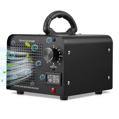 60,000 mg/h Ozone Generator – Air Purifier with Temperature and Humidity Display