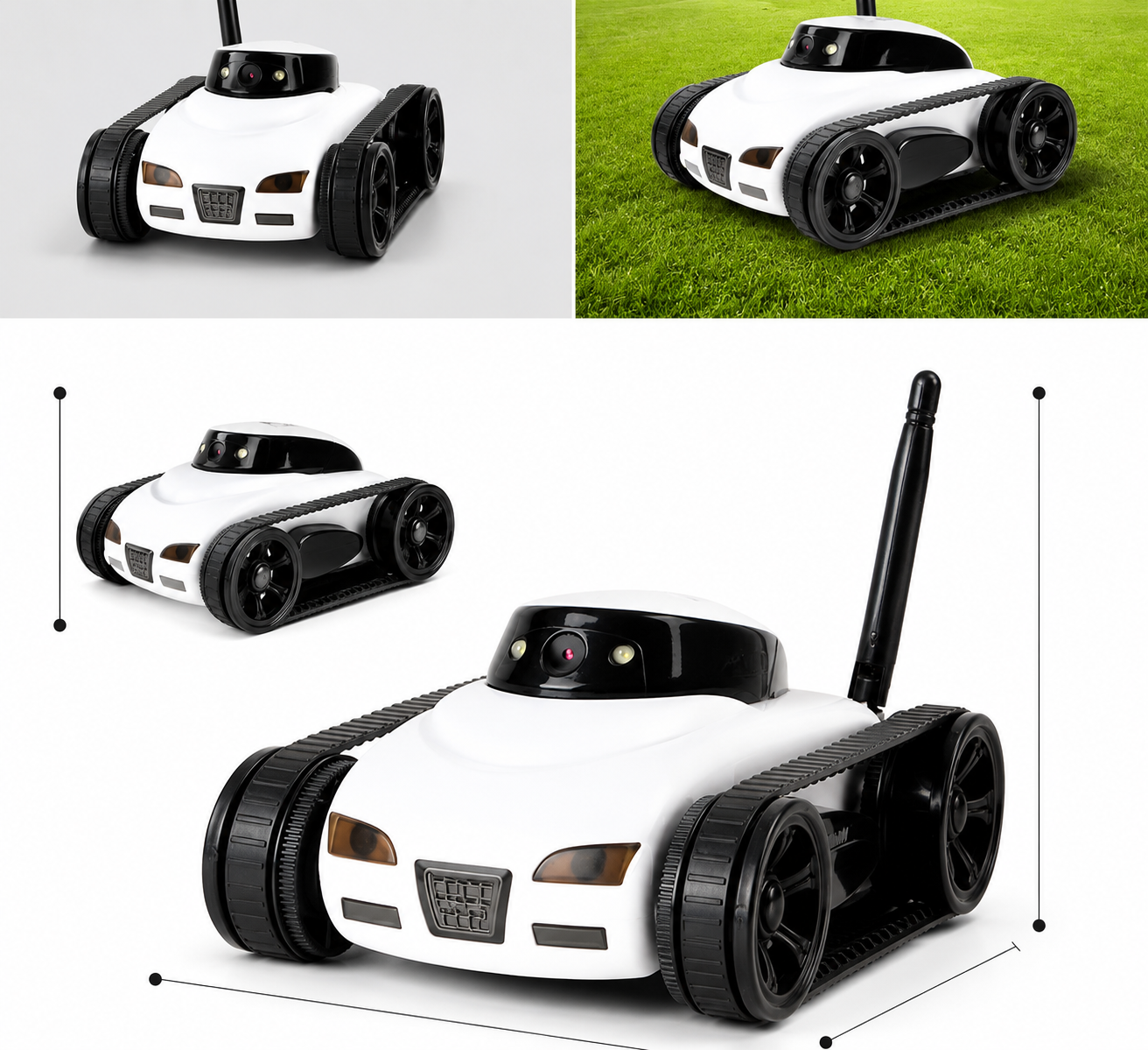 Voiture Télécommandée WiFi avec Caméra HD – Char RC à Chenilles Tout-Terrain – Contrôle Smartphone Enfants & Adultes
