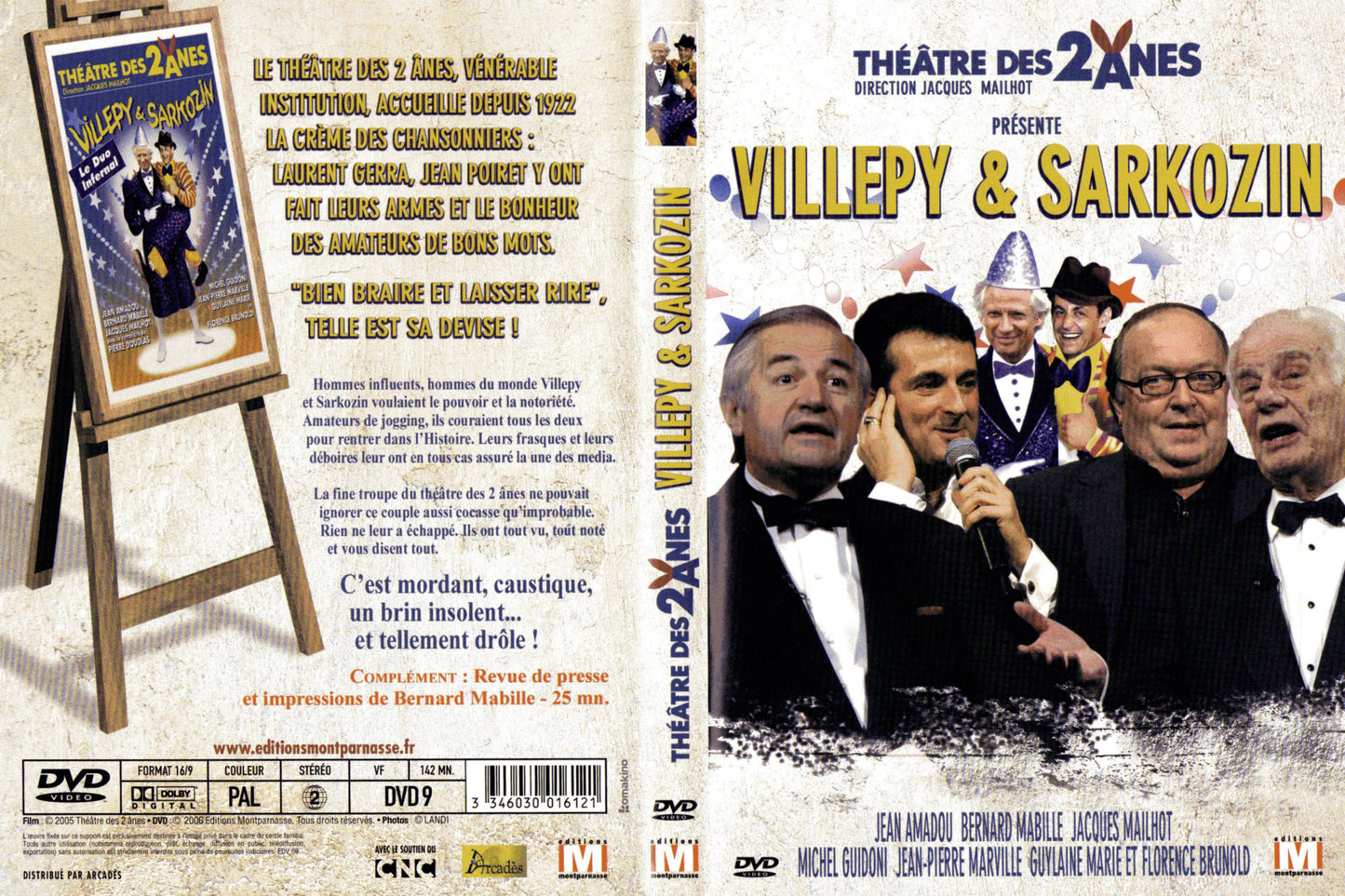 DVD THÉÂTRE DES 2 ANES VILLEPY & SARKOZIN