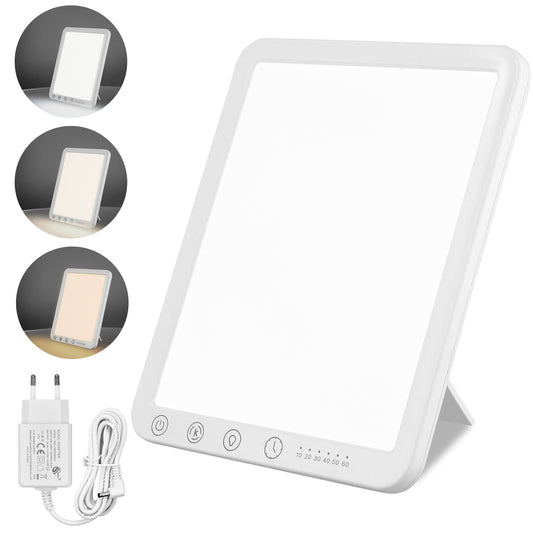 Lampe de Luminothérapie 15000 Lux – 3 Températures 5 Luminosités 6 Minuteurs – Lampe Lumière du Jour
