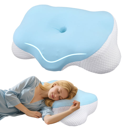 Oreiller Mémoire de Forme Ergonomique – Oreiller Cervical Orthopédique Anti-Douleurs
