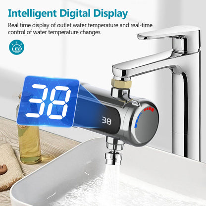 Robinet Chauffant Électrique Instantané – Mitigeur Eau Chaude/Froide avec Affichage Température – Installation Cuisine Salle de Bain