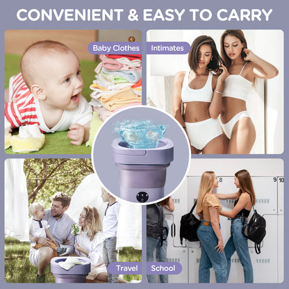 Mini Machine à Laver Pliante 6,5 L – Seau à Linge Portable pour Sous-Vêtements et Chaussettes