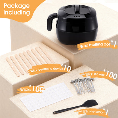 Kit Fonte de Cire Électrique 1L pour Bougies – Appareil de Fusion avec Température Réglable – DIY Fabrication Bougies Maison