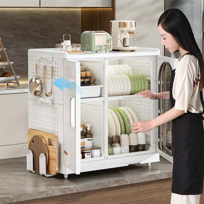 Armoire de Rangement Pliable Multifonction – Meuble Empilable Grande Capacité Cuisine Salon Chambre