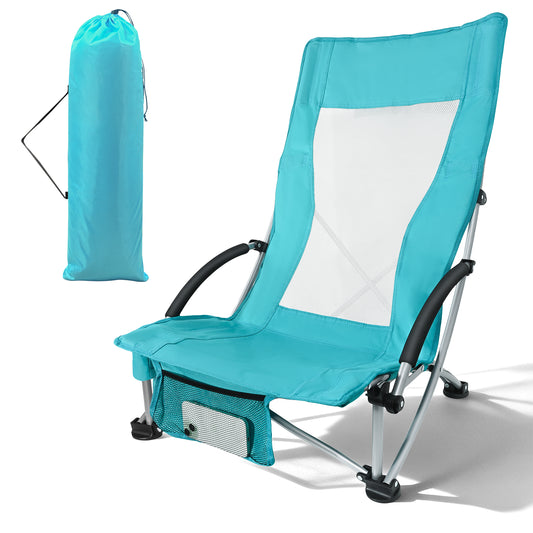 Chaise de Plage Pliante Portable Ergonomique – Fauteuil de Camping Léger avec Dossier Confort – Chaise Extérieure pour Plage Jardin Pêche Festival