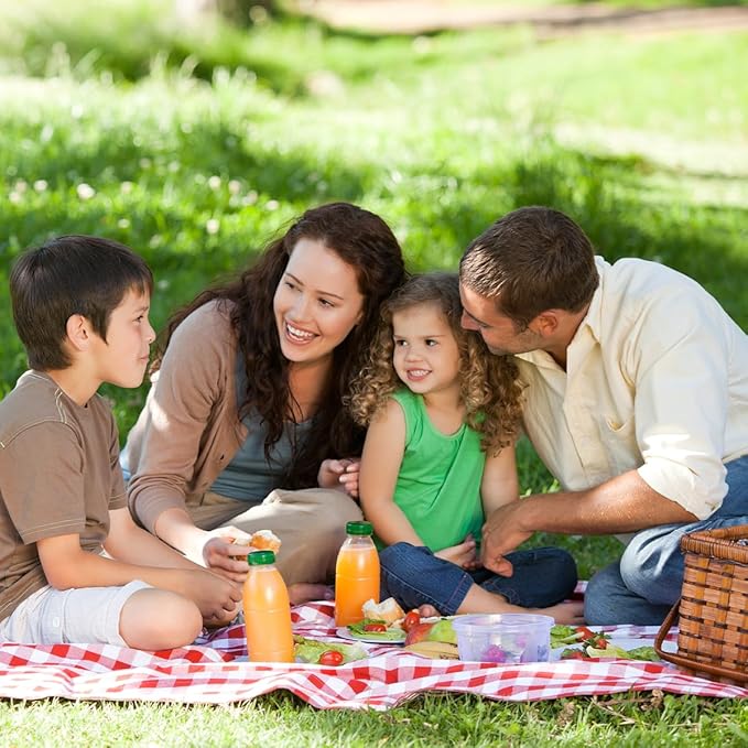 Couverture de Pique-Nique 200x200 cm Imperméable et Pliable – Tapis de Plage avec Poignée pour Camping Jardin BBQ Voyage