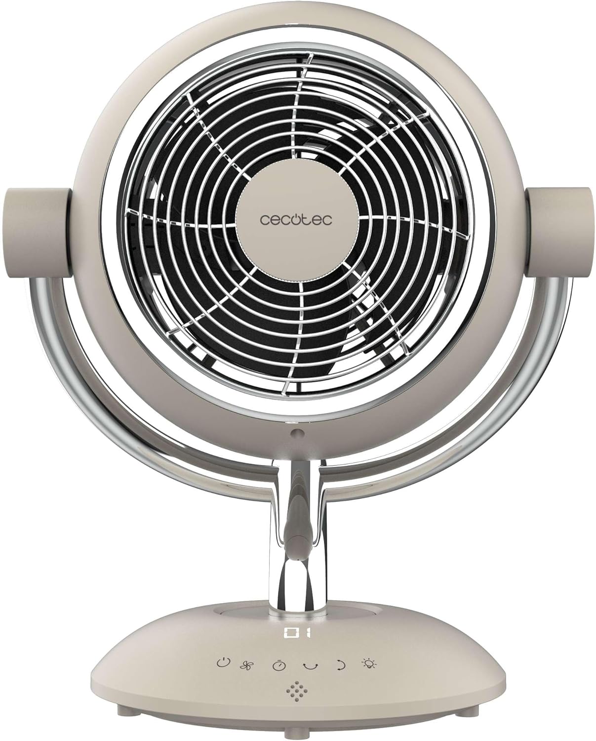 Ventilateur de Table Silencieux 35 W avec Télécommande – 6 Vitesses, Oscillation Automatique, Inclinaison Réglable, Minuterie 9 h, Éclairage LED, Ventilateur de Bureau et Chambre
