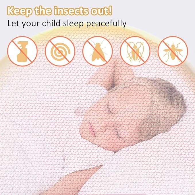 Moustiquaire de Lit Rose Universelle Pliable – Ciel de Lit Anti-Insectes pour Adulte Bébé Chambre Voyage Camping