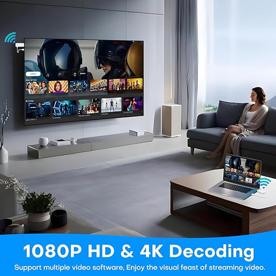 Kit Émetteur Récepteur HDMI Sans Fil 50m Full HD 1080p – Streaming Vidéo WiFi 2,4/5,8GHz TV PC Projecteur