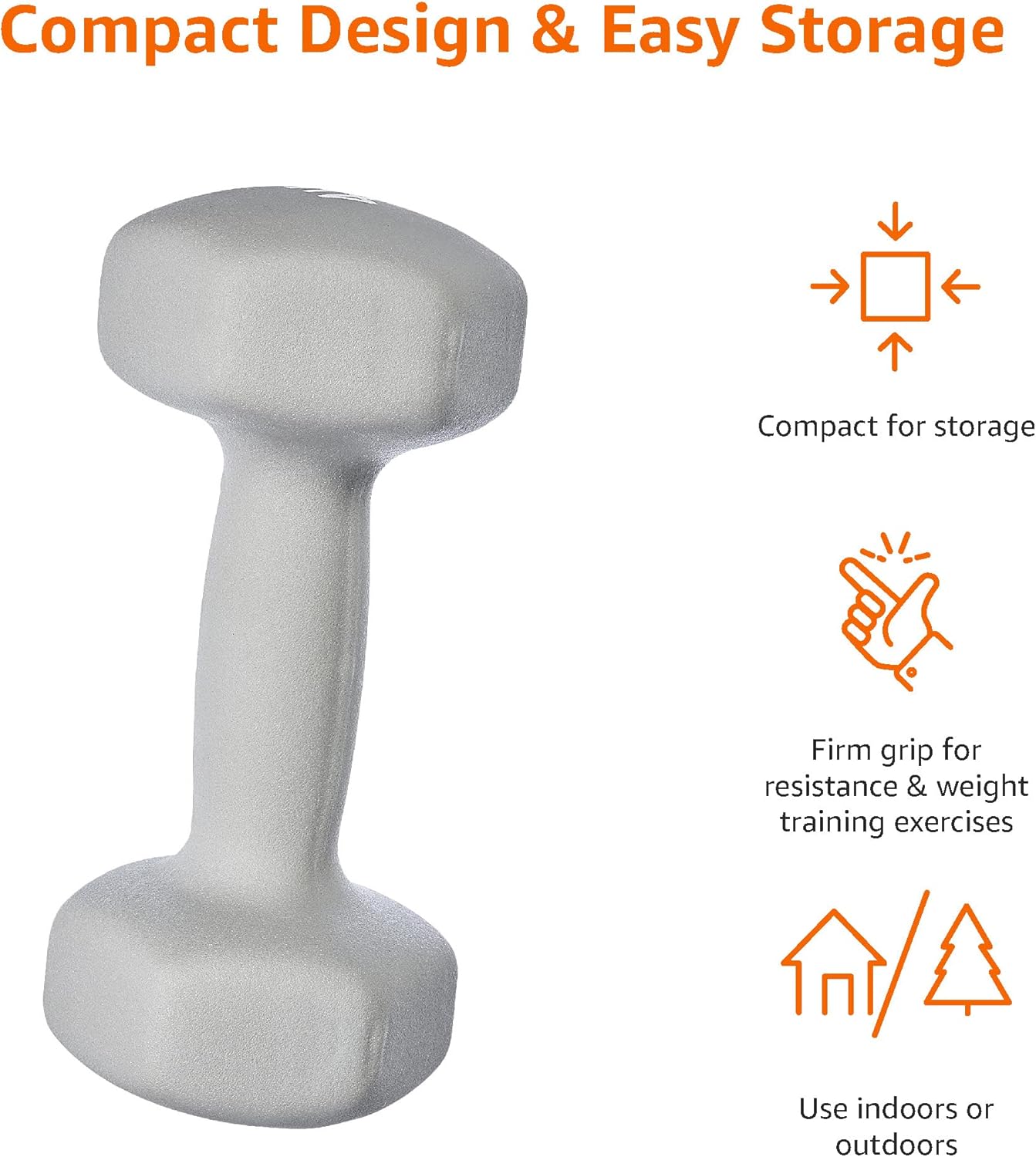 Paire d’Haltères 4 kg en Néoprène Antidérapant pour Musculation Fitness Renforcement Musculaire