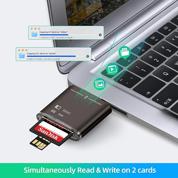 Lecteur Carte Mémoire USB 3.0 NM & SD – Adaptateur Nano Memory Huawei Haute Vitesse pour PC Smartphone