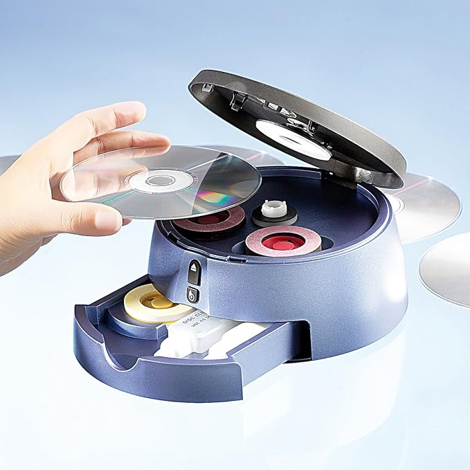 Réparateur CD DVD Blu-Ray automatique Q-Sonic – Machine de nettoyage et polissage disques rayés avec kit complet