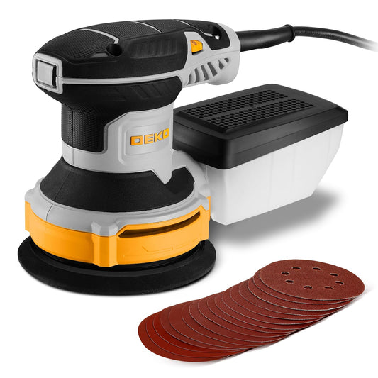 Ponceuse orbitale électrique 300 W 125 mm avec collecteur de poussière