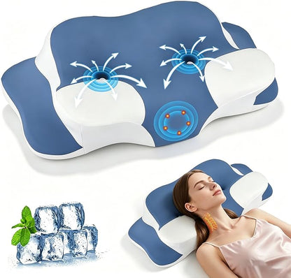 Oreiller cervical ergonomique en mousse à mémoire de forme – Confort de la nuque