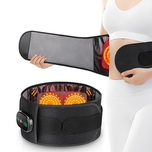 Ceinture Chauffante Lombaire Sans Fil Massante – Soulagement Dos, Sciatique, Lombalgie, Chaleur Réglable, Ceinture de Massage Chauffante Rechargeable, Bien-Être Femme Homme