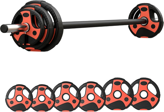 Kit Haltère Réglable 20 kg – Barre de Musculation avec Disques & Poignée Antidérapante – Fitness Domicile