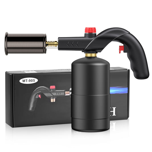 Torche à Gaz Portative 1300°C – Brûleur Butane/Propane Flamme Réglable Cuisine et Soudage