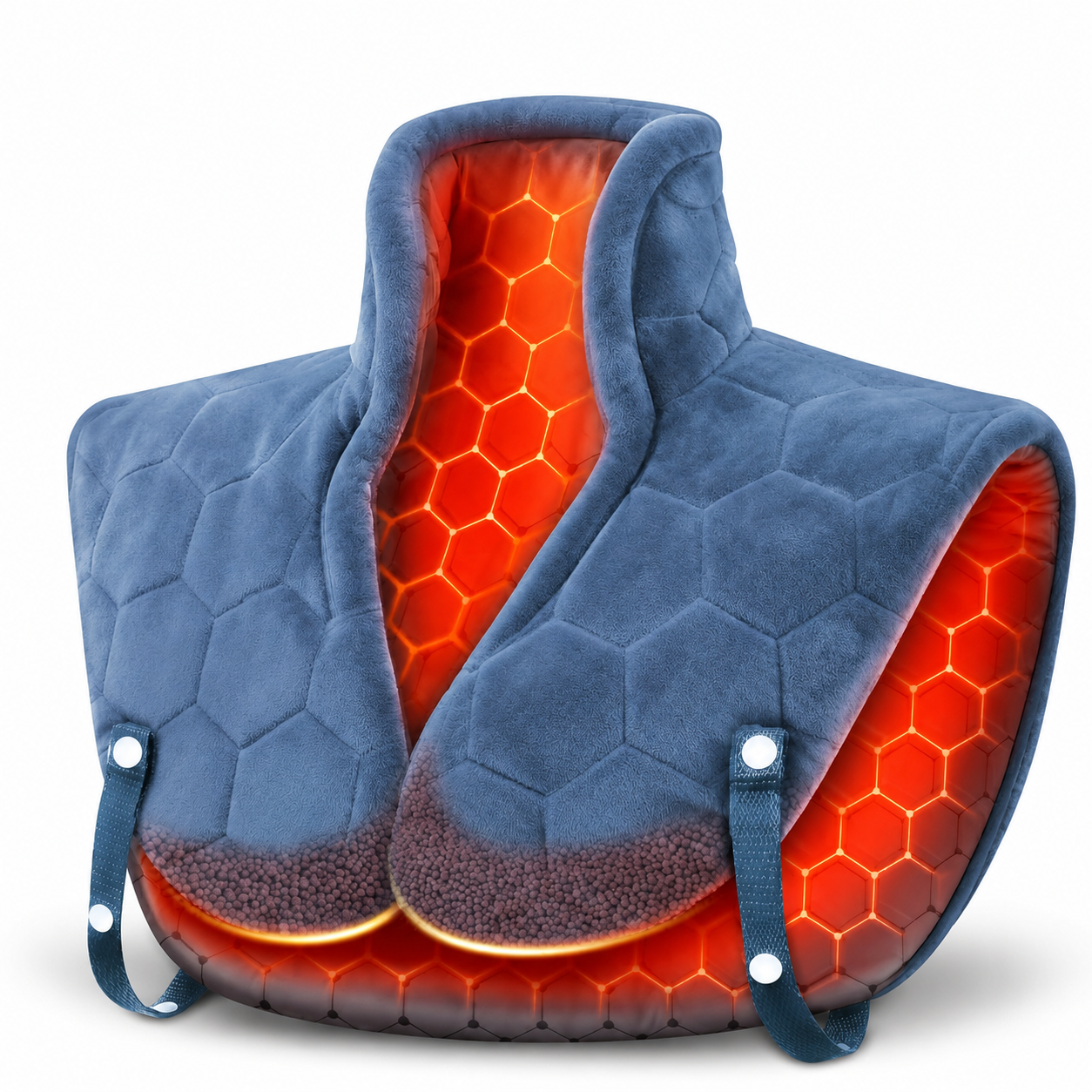 Coussin Chauffant Cervical et Épaules Électrique Infrarouge 70°C – Chauffe Nuque, Dos et Épaules, Thérapie Chaleur, Relaxation Musculaire, Bien-Être Femme Homme