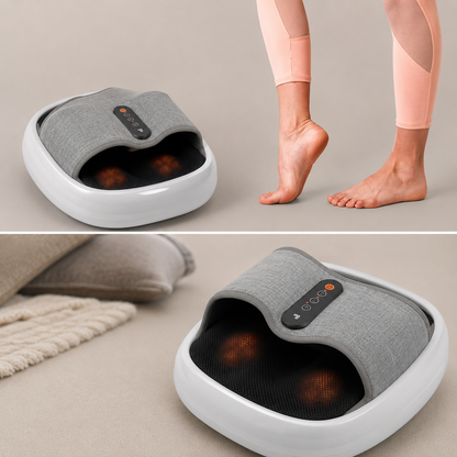 Masseur de Pieds Shiatsu Chauffant avec Compression d'Air – Massage Plantaire Électrique, Relaxation Pieds Fatigués, Cadeau Homme & Femme