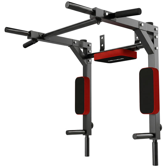 Barre de Traction Murale Multifonction 2 en 1 – Dips, Poignées Antidérapantes, Charge Max 200 kg | Musculation Domicile