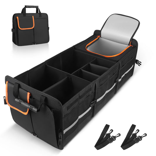 Organisateur Coffre Voiture Pliable – Sac Isotherme Intégré Anti-Fuite – Compartiments Multiples SUV Camion