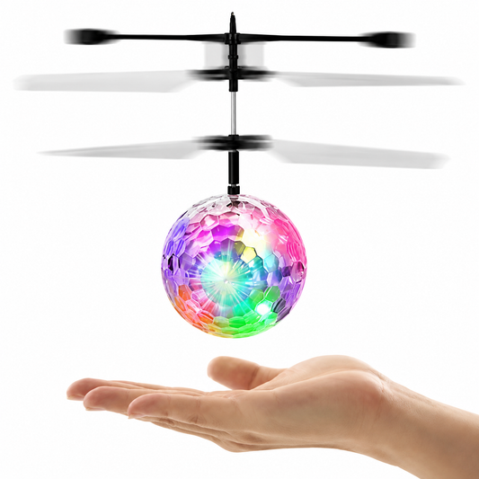 Boule Volante LED à Induction Rechargeable – Mini Hélicoptère Interactif Détection Gestes | Jouet Lumineux Enfants Adultes