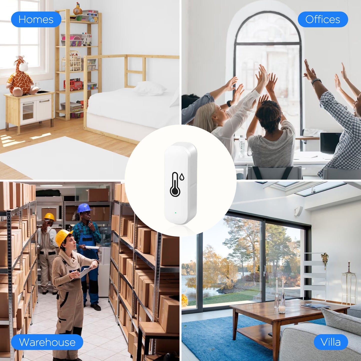 Thermomètre Hygromètre WiFi Intelligent – Capteur Température Humidité Intérieur