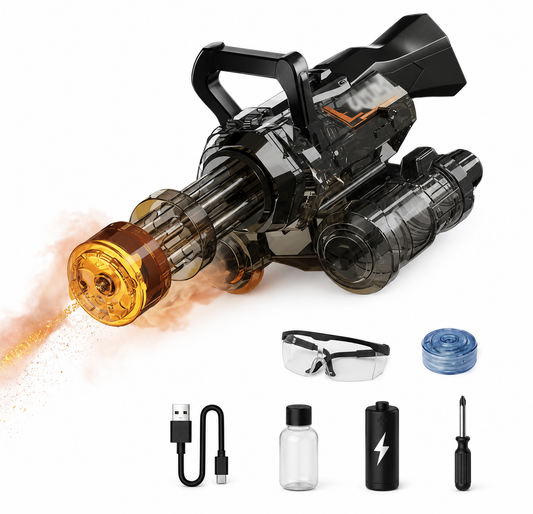 Pistolet à Eau Électrique Automatique Rechargeable avec Effets Lumineux LED – Jouet Aquatique Haute Pression – Jeux de Piscine et Plage – Cadeau Enfant et Adulte
