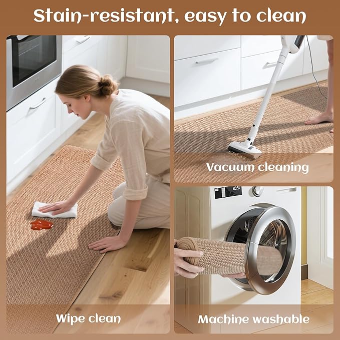 Tapis de Cuisine Antidérapant Lavable 45x180 cm – Long Tapis de Sol Absorbant pour Cuisine, Évier, Entrée, Couloir et Buanderie
