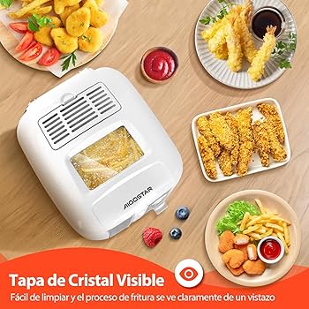 Friteuse Électrique 2,5L 1650W – Thermostat Réglable, Fenêtre de Contrôle, Panier Amovible, Sécurité Anti-Surchauffe, Cuisine Maison