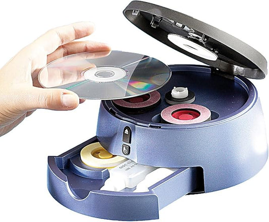 Réparateur CD DVD Blu-Ray automatique Q-Sonic – Machine de nettoyage et polissage disques rayés avec kit complet