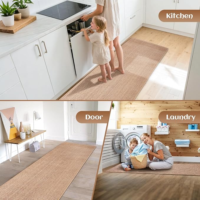 Tapis de Cuisine Antidérapant Lavable 45x180 cm – Long Tapis de Sol Absorbant pour Cuisine, Évier, Entrée, Couloir et Buanderie