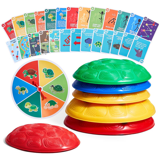 Lot de 6 Tortues d’Équilibre Enfant – Jeu de Coordination & Parcours Motricité – Jouet Extérieur