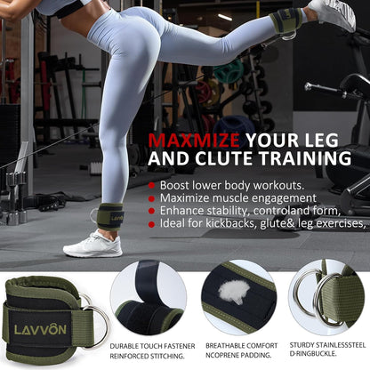 Coussin de Barre Musculation – Squat & Hip Thrust, Sangles de Maintien & Protège-Chevilles, Haltérophilie & Fitness