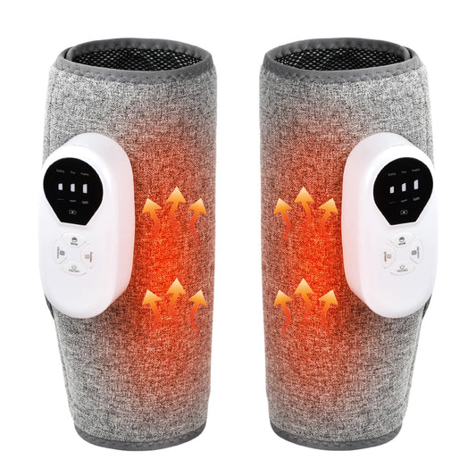 Masseur de Jambes à Compression d’Air – Chauffant et Vibrant 3 Modes – Masseur Mollets Sans Fil Rechargeable – Relaxation et Bien-Être