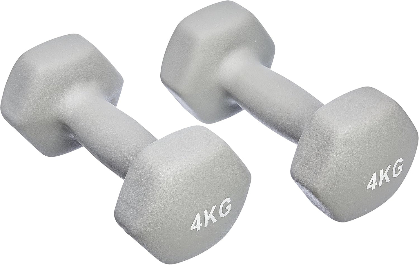 Paire d’Haltères 4 kg en Néoprène Antidérapant pour Musculation Fitness Renforcement Musculaire