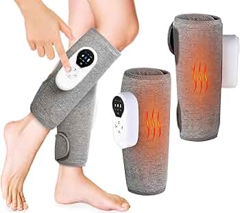 Masseur de Jambes à Compression d’Air – Chauffant et Vibrant 3 Modes – Masseur Mollets Sans Fil Rechargeable – Relaxation et Bien-Être