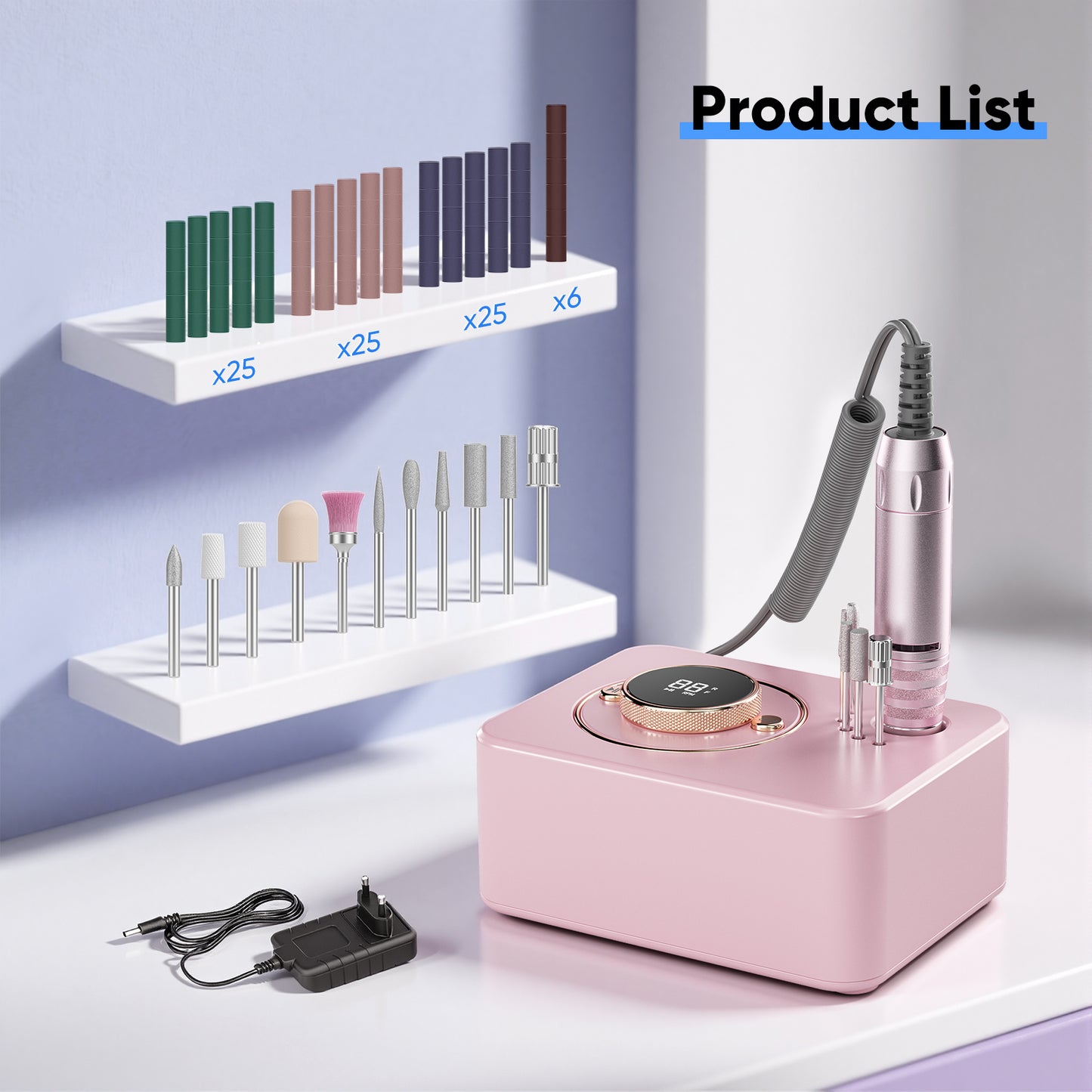Perceuse à Ongles Électrique 35 000 tr/min – Machine Manucure Professionnelle Moteur Sans Balais