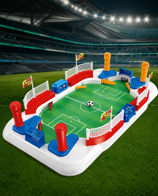 Jeu de Football de Table Portable pour Enfants et Famille – Mini Stade Interactif avec Lanceurs et Ballons – Jeu de Société Intérieur Extérieur – Cadeau Anniversaire Noël