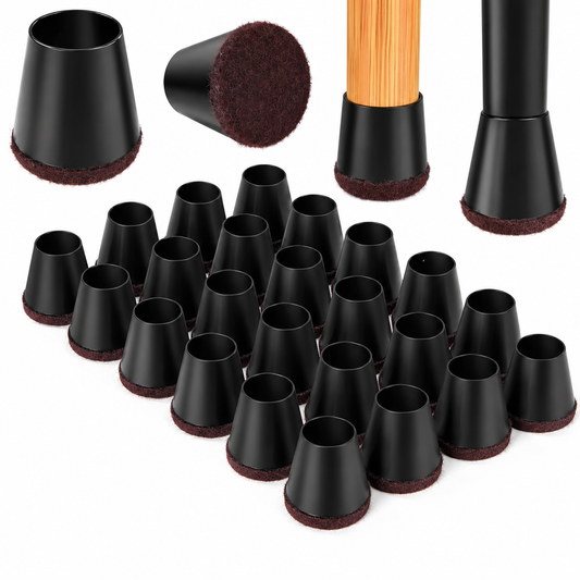 Lot de 40 Protège-Pieds de Chaise en Silicone avec Feutre – Embouts Antibruit Anti-Rayures pour Chaises, Tables et Meubles – Protection Sol Parquet Carrelage