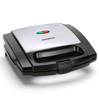 Grille-Pain Sandwich Aigostar Lamo 800W – Machine à Croque-Monsieur Double Plaque Antiadhésive, Cuisson Rapide, Poignée Anti-Brûlure, Compac