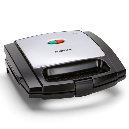 Grille-Pain Sandwich Aigostar Lamo 800W – Machine à Croque-Monsieur Double Plaque Antiadhésive, Cuisson Rapide, Poignée Anti-Brûlure, Compac