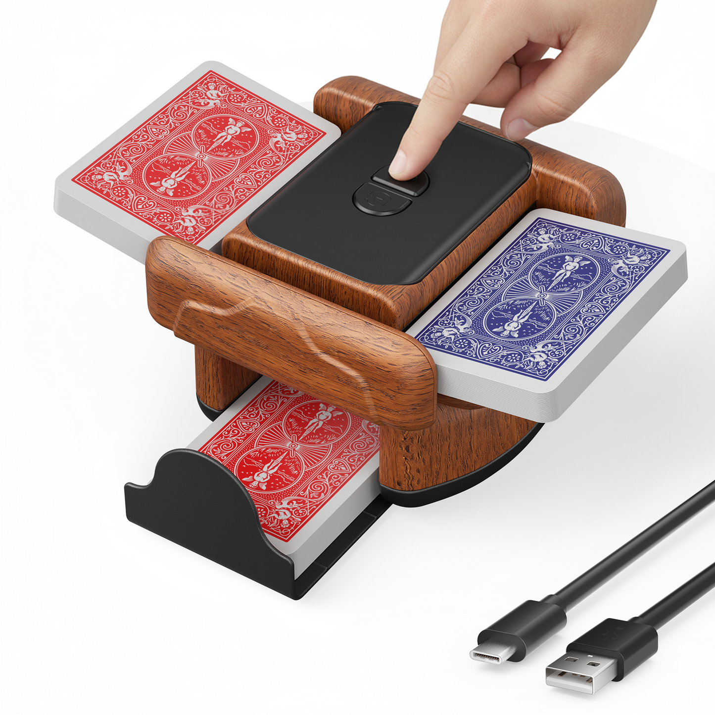 Mélangeur de Cartes Électrique Rechargeable – Machine Automatique Poker Jeux de Cartes